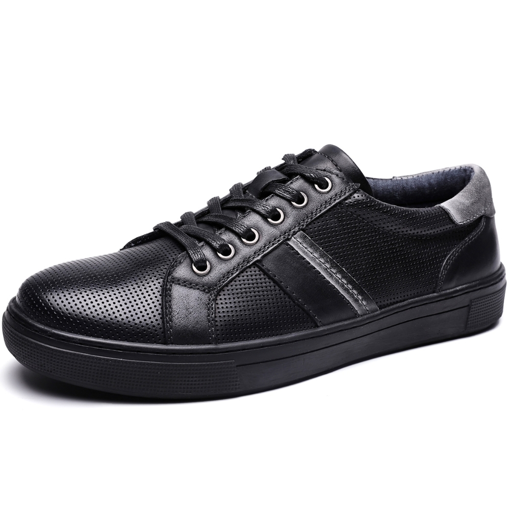 Men's Genuine Leather Fashion Sneakers Casual Clea